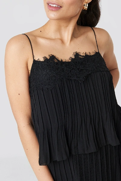 Shop Trendyol Pleat Detail Midi Dress - Black