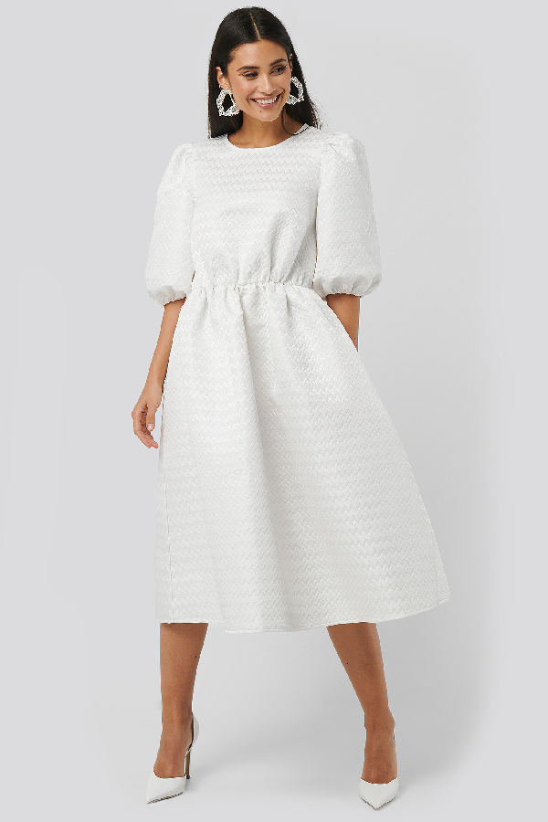 white structured dress