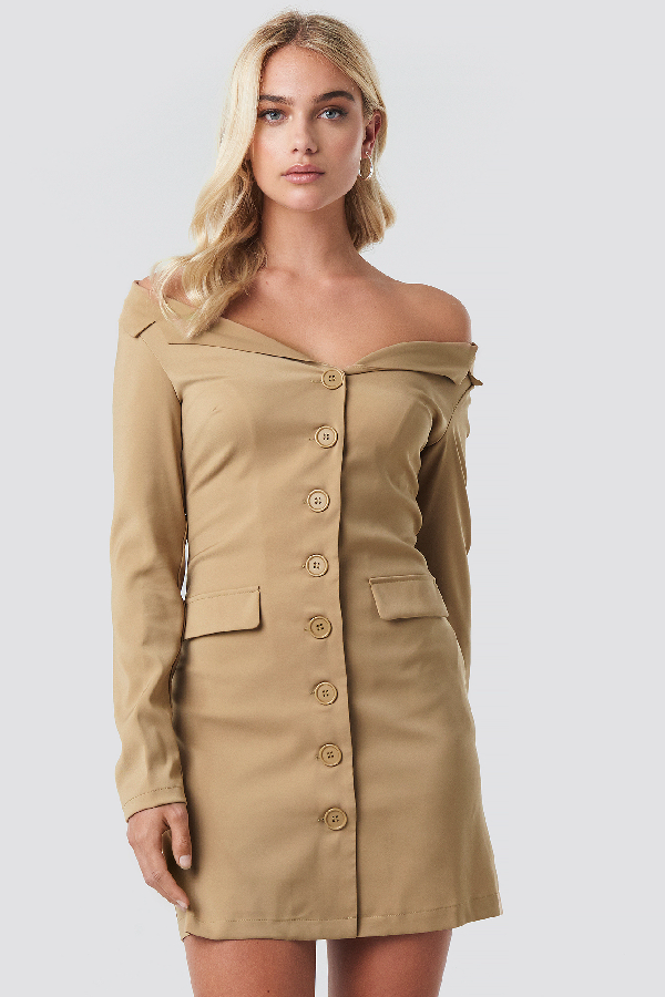 off shoulder jacket dress