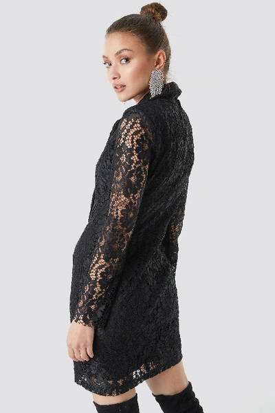Shop Trendyol Lace Jacket Dress - Black