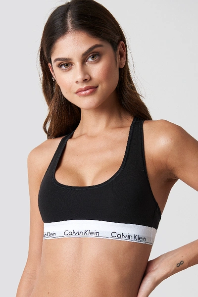 Shop Calvin Klein Bralette Modern Cotton Black