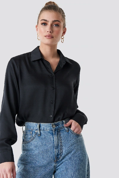 Shop Na-kd Button Up Blouse - Black