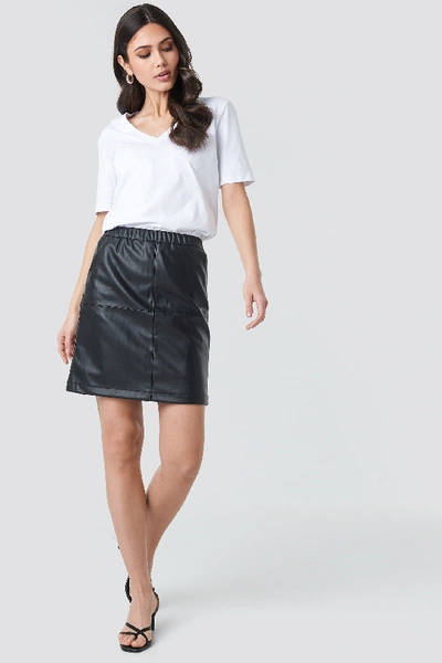 Shop Na-kd Pu Zip Mini Skirt - Black