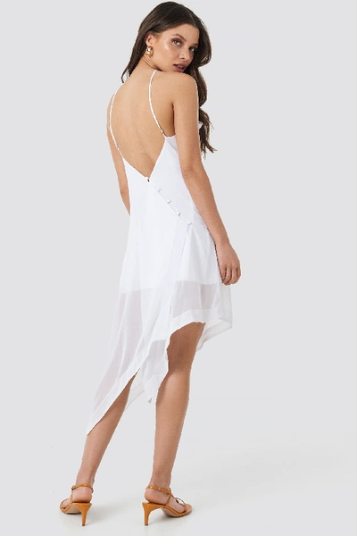 Shop Na-kd Halter Neck Midi Dress - White