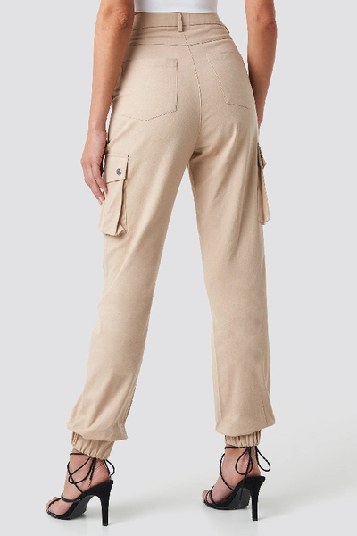 Shop Hoss X Na-kd Cargo Pants - Beige