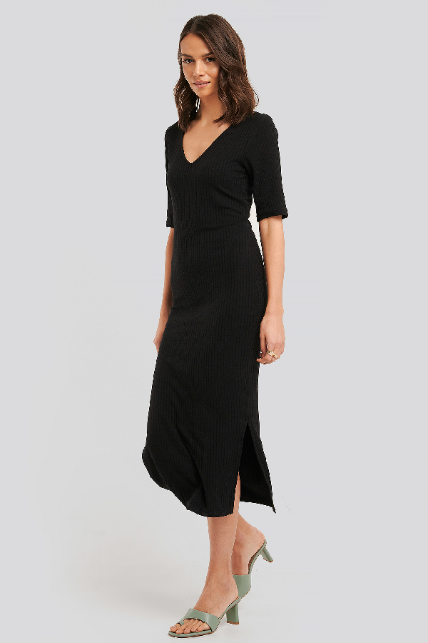jersey midi dress