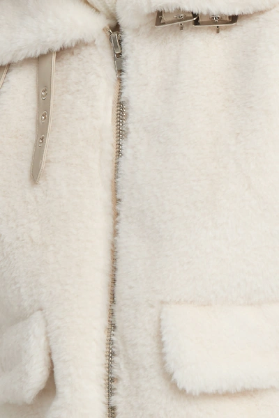 Shop Adorable Caro X Na-kd Faux Fur Cropped Jacket White In Cream