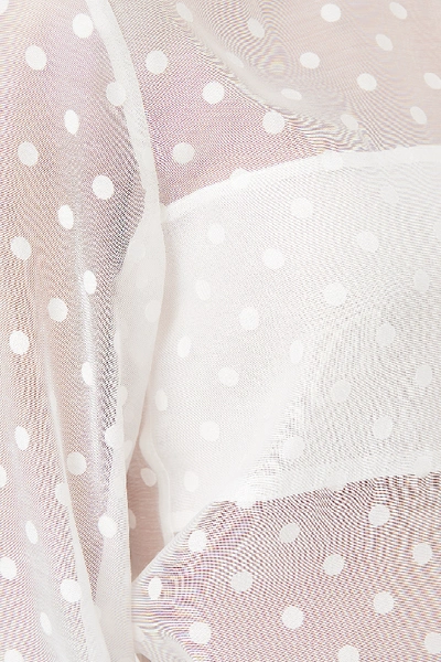 Shop Chloé Dotted Blouse - White In White Dots