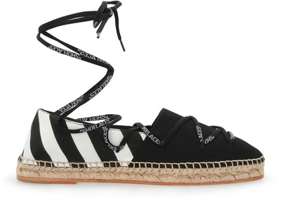 Shop Off-white Diag Espadrilles In White Black