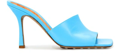 Shop Bottega Veneta Stretch Sandals In Sky Blue