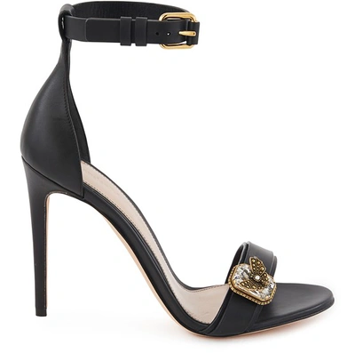 Shop Alexander Mcqueen High-heeled Sandals In Black Gold