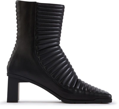 Shop Balenciaga Leather Ankle Boots In 1000