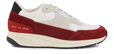 Shop Common Projects Track Classic Trainers In White/red