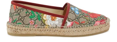 Shop Gucci Supreme Gg Flora Espadrilles In Bei Ebony Multi Ross