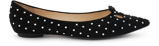 black studded flats womens
