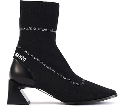 Shop Kenzo K Heeled Boots In Black