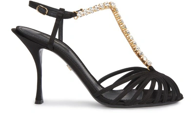 Shop Dolce & Gabbana Raso Sandals In Black