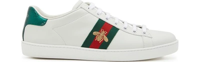 Shop Gucci New Ace Trainers In Bia/v.r.v/red F/ver.