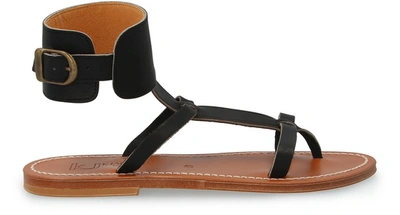Shop Kjacques Caravelle Sandals In Pul Noir