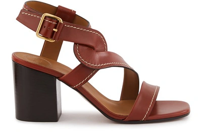 Shop Chloé Candice Sandals In Sepia Brown