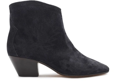Shop Isabel Marant Dacken Heeled Ankle Boots In Faded Black