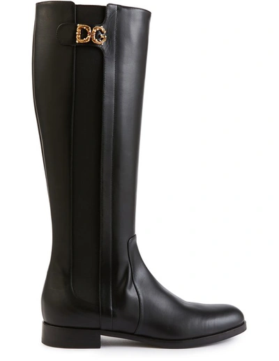 Shop Dolce & Gabbana Dg Amore Boots In Black