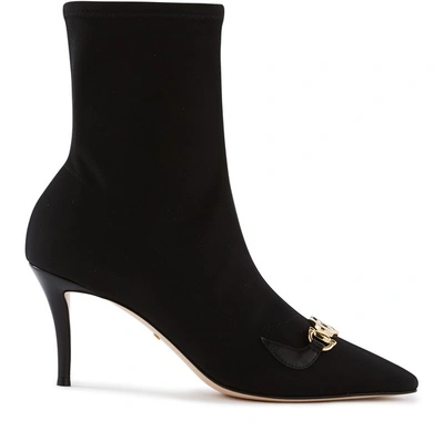 Shop Gucci Zumi Heeled Ankle Boots In Black