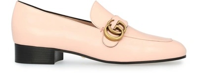 Shop Gucci Marmont Loafers In Perfect Pink