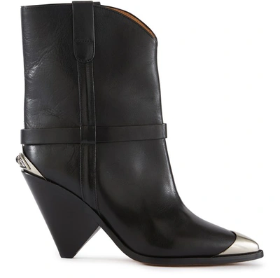 Shop Isabel Marant Lamsy Heeled Boots In Black