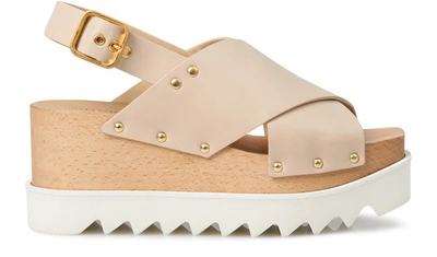 Shop Stella Mccartney Percy Sandals In 9703_naturelle