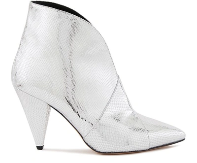 Shop Isabel Marant Archenn Heeled Ankle Boots In Silver