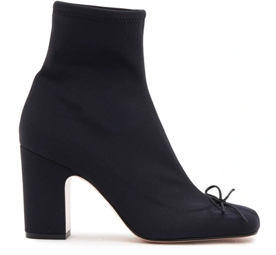 Shop Red Valentino Stretch Ankle Boots With Buckle In Nero