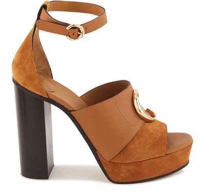 Shop Chloé Chloe C Sandals In Ochre Delight