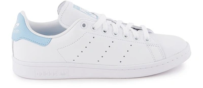 Shop Adidas Originals Stan Smith Sneakers In Blanc Bleu Pastel