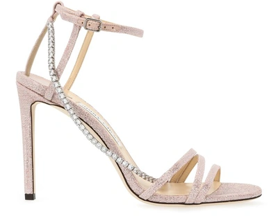 Shop Jimmy Choo Thaia 100 Sandals In Ballet Pink