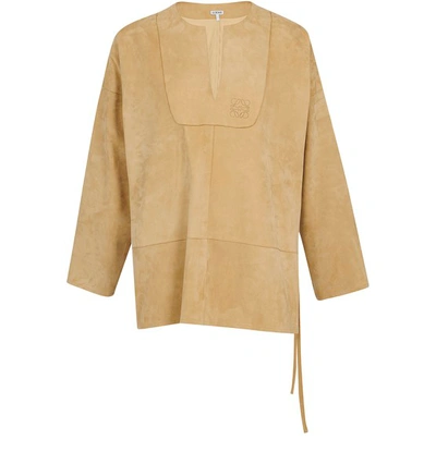 Shop Loewe Suede Tunic In Gold