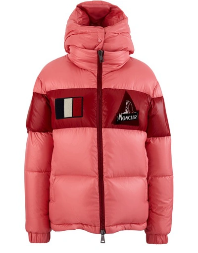 Shop Moncler Gary Down Jacket In Pink Red