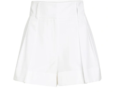 Shop Valentino Shorts In Bianco