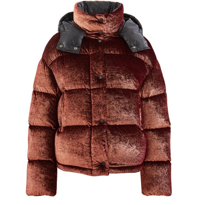 Shop Moncler Caille Down Jacket In Bronze