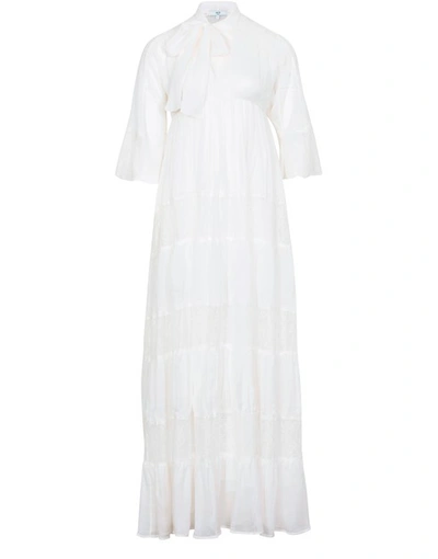 Shop Oud. Paris Ruta Long Dress In Off White