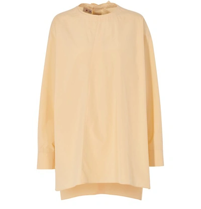 Shop Marni Button Back Blouse In Ivory