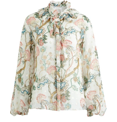 Shop Chloé Printed Shirt In Multicolor White 1