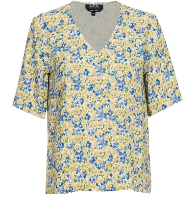 Shop A.p.c. Lina Blouse In Dab Jaune Clair