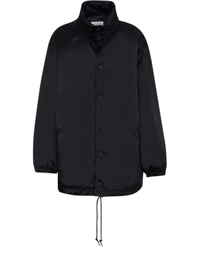 Shop Balenciaga Rain Nylon Jacket In Black