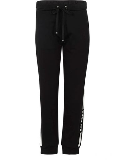 Shop Moncler Jogging Trousers In Black