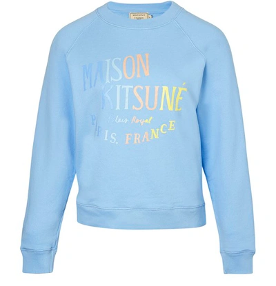 Shop Maison Kitsuné Palais Royal Sweatshirt In Light Blue