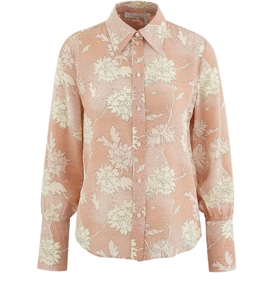 Shop Chloé Silk Shirt In Cloudy Rose