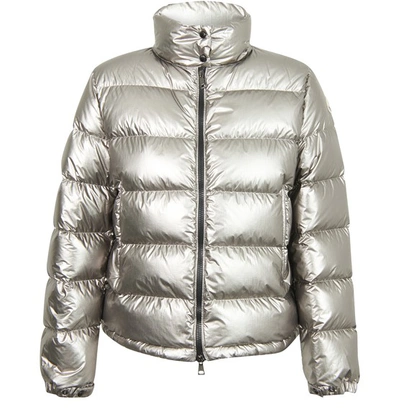 Shop Moncler Down Jacket In Silver