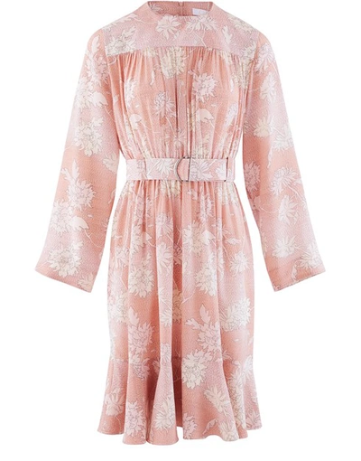 Shop Chloé Midi Dress In Cloudy Rose