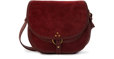 Shop Jérôme Dreyfuss Felix Medium Suede Crossbody Bag In Burgundy